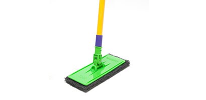 ไม้ขัดพื้นและผนังพร้อมใยขัดสีดำ (Black Scrub Mop)
